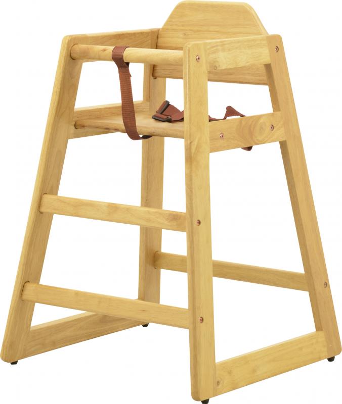 Commercial Natural Wooden High Chair 1 Commercial Natural Wooden High Chair